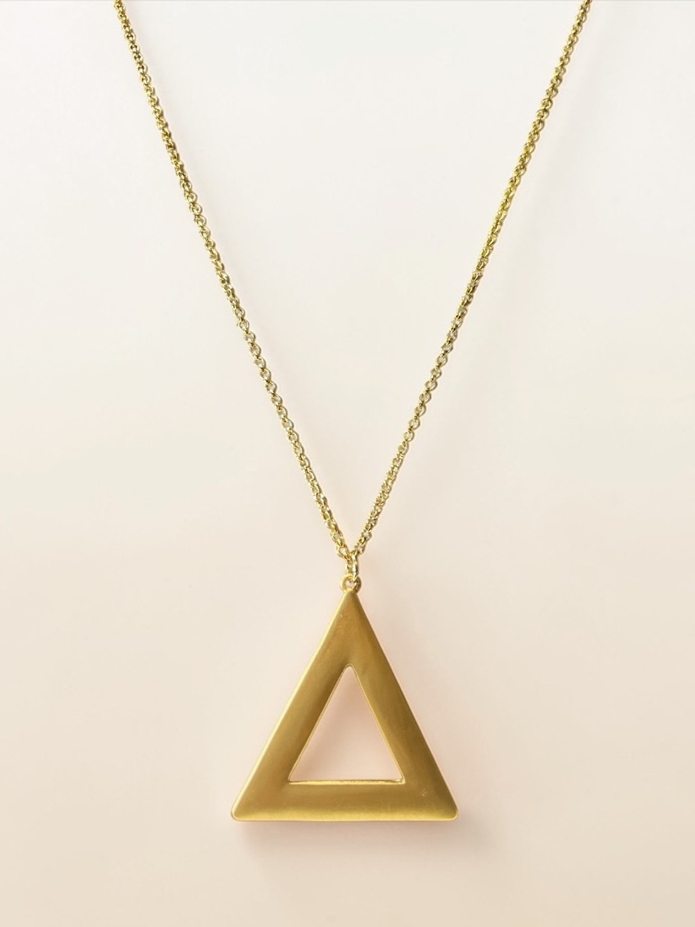 Gold Triangle Pendant Necklace - Women Jewelry